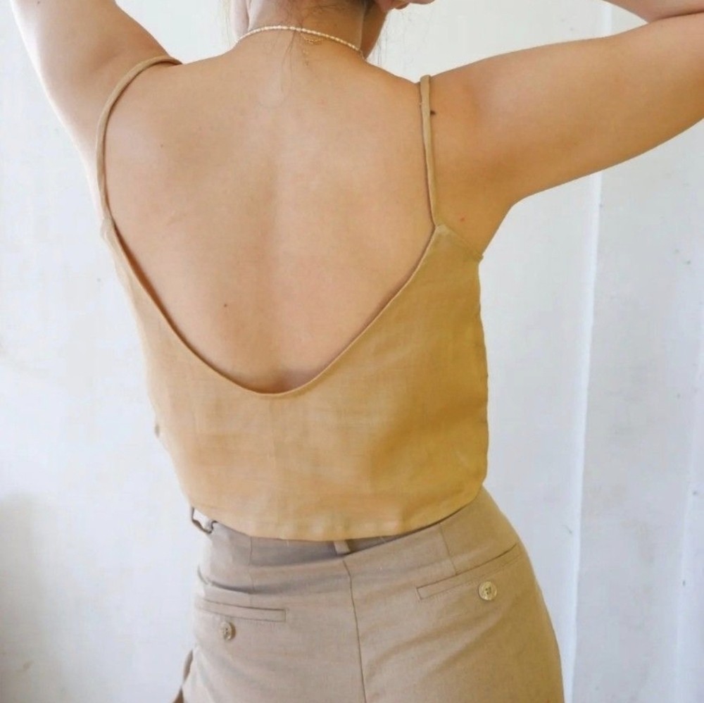 Mustard‎ Crop Camisole Forever 21 Spaghetti Strap Top 🟠